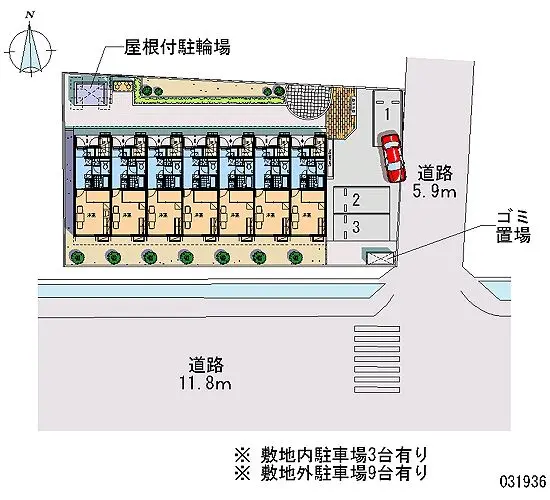 ★手数料０円★福井市二の宮４丁目　月極駐車場（LP）